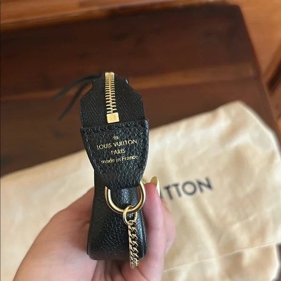 Louis Vuitton Black and Gold Clutch with Metallic Accents - Picture 2 of 3